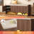 47.24''w Fluted Entryway Shoe Storage Bench With 4 Doors And Adjustable Shelf-480176588