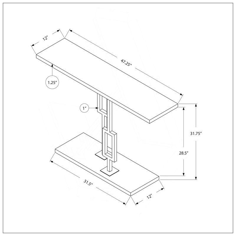Table d'appoint, console, vestibule, étroit, canapé, salon, chambre à coucher, stratifié blanc brillant, métal chromé, contemporain, moderne