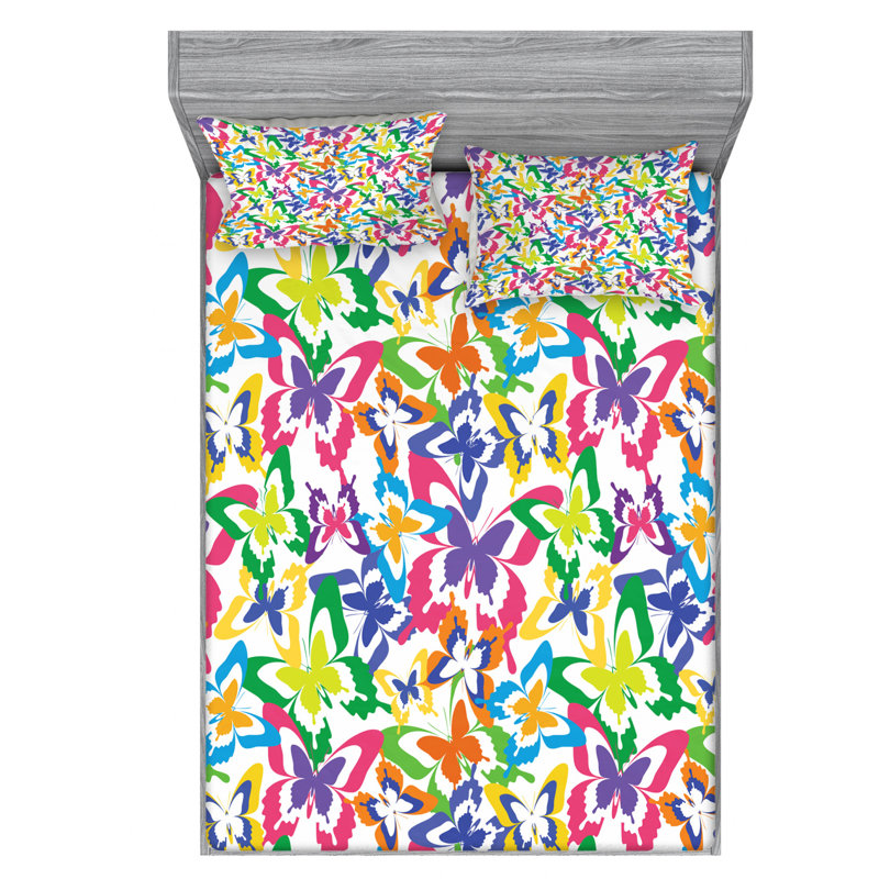 Microfiber Sheet Set, Queen Sheet Set with Fitted Sheet