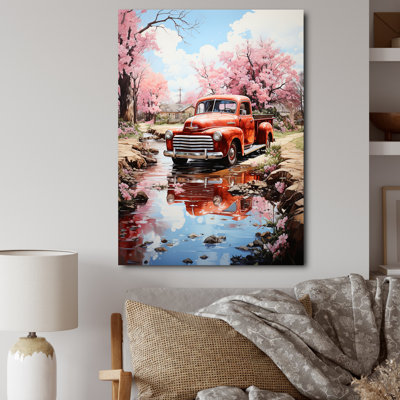 Yatasha Red Pickup Truck Whispers of - imprimé