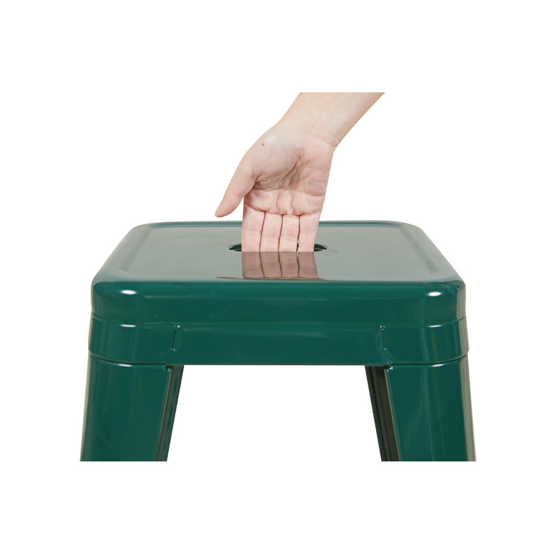 Tabourets de bar en métal de 30 pouces à hauteur de comptoir sans dossier de 2, non empilables, assemblage simple et amovible, espace, pour îlot de cuisine, bar, salle à manger, structure robuste, facile à nettoyer et déformable
