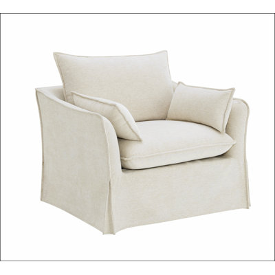 Chaise en lin Shane avec 2 coussins