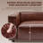 32.3" W Modern Faux Leather Square Arm Sofa Couch 1 Seater Upholstered Single Sofa With Square Arms