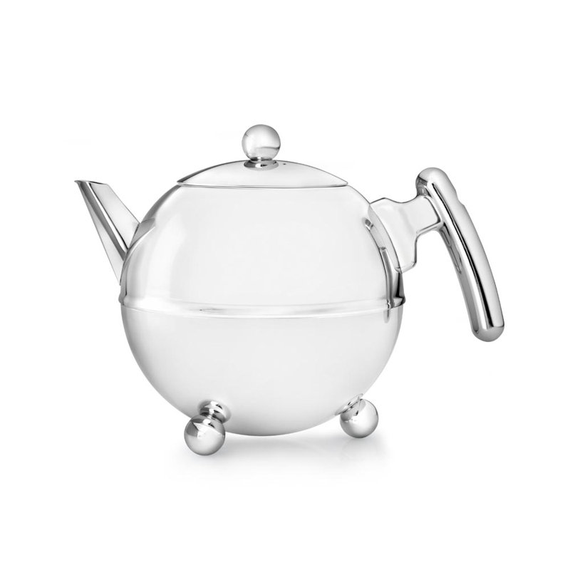 Théière Duet Bella Ronde en acier inoxydable, H 6,2 po x l 7,1 po x P 9,4 po
