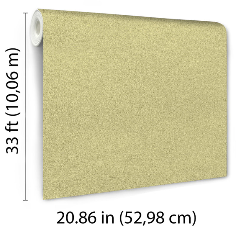 Papier peint texturé fibre synthétique, Jaune