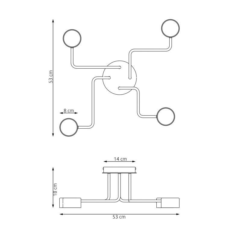 KURAGE BL, 18cm H x 53cm W x 53cm D, 4