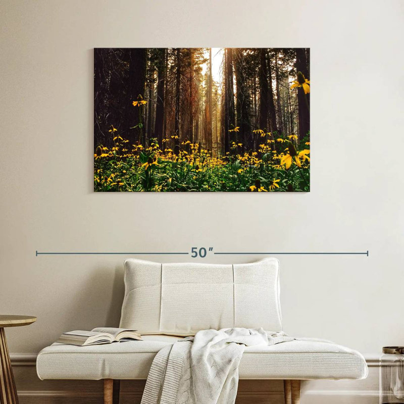 Pin et fleurs d'Alvord, H 26 po x l 39 po