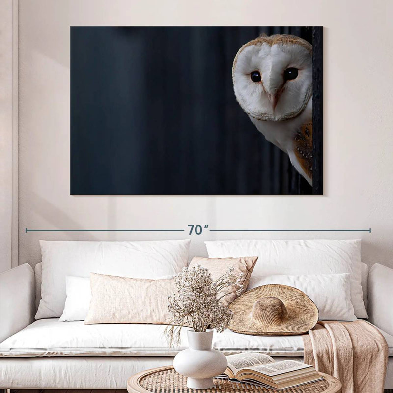 Brampt Owl Peering Out, 34" H x 51" W