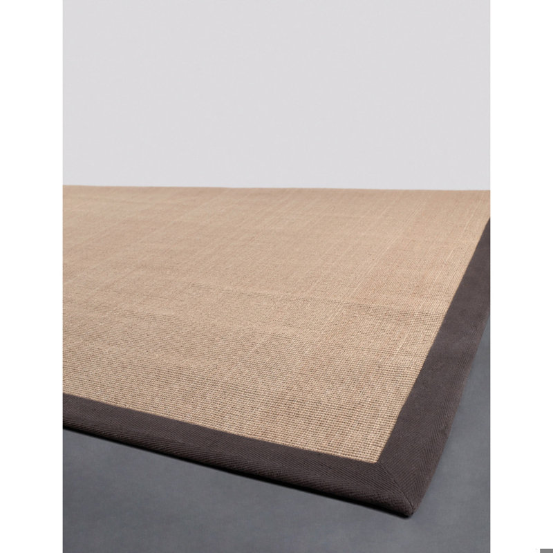 Eastwood Authentic Hand-Woven Handmade Border Rustic Modern Jute/Sisal Indoor Area Rug, Rectangle 5' x 8', Brown