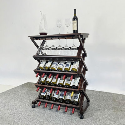 Wine Rack,26 Bottles Freestanding Wine Rack,Wine Storage Rack, Freestanding Display Rack For Kitchen, Pantry, Cellar