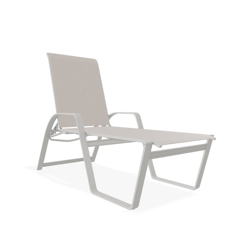 Holna Outdoor Rust-Resistant Metal Chaise Lounge