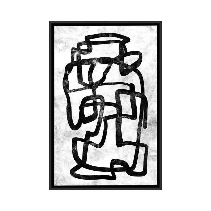 « mono set i », impression sur toile, H 26 po x l 18 po x P 1,5 po, Toile avec cadre noir, Pas de tapis