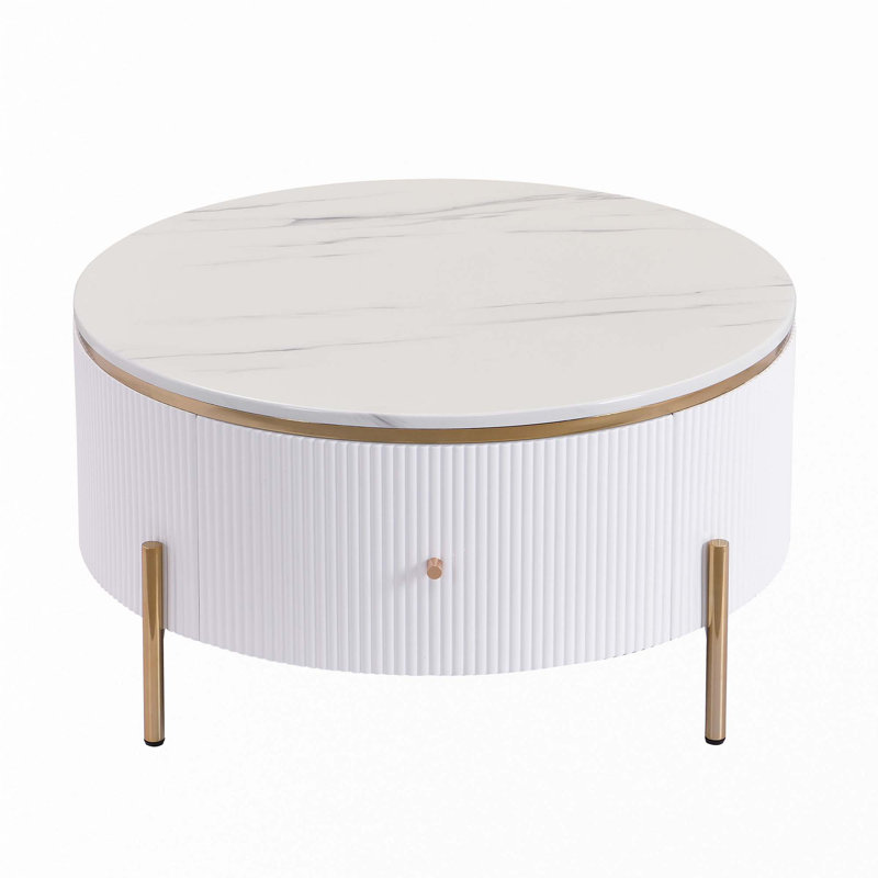 Table basse moderne avec 2 grands tiroirs de rangement Modern (31,5 po)