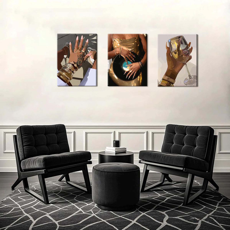 3 Piece Wrapped Canvas Print, 40 cm H x 30 cm W