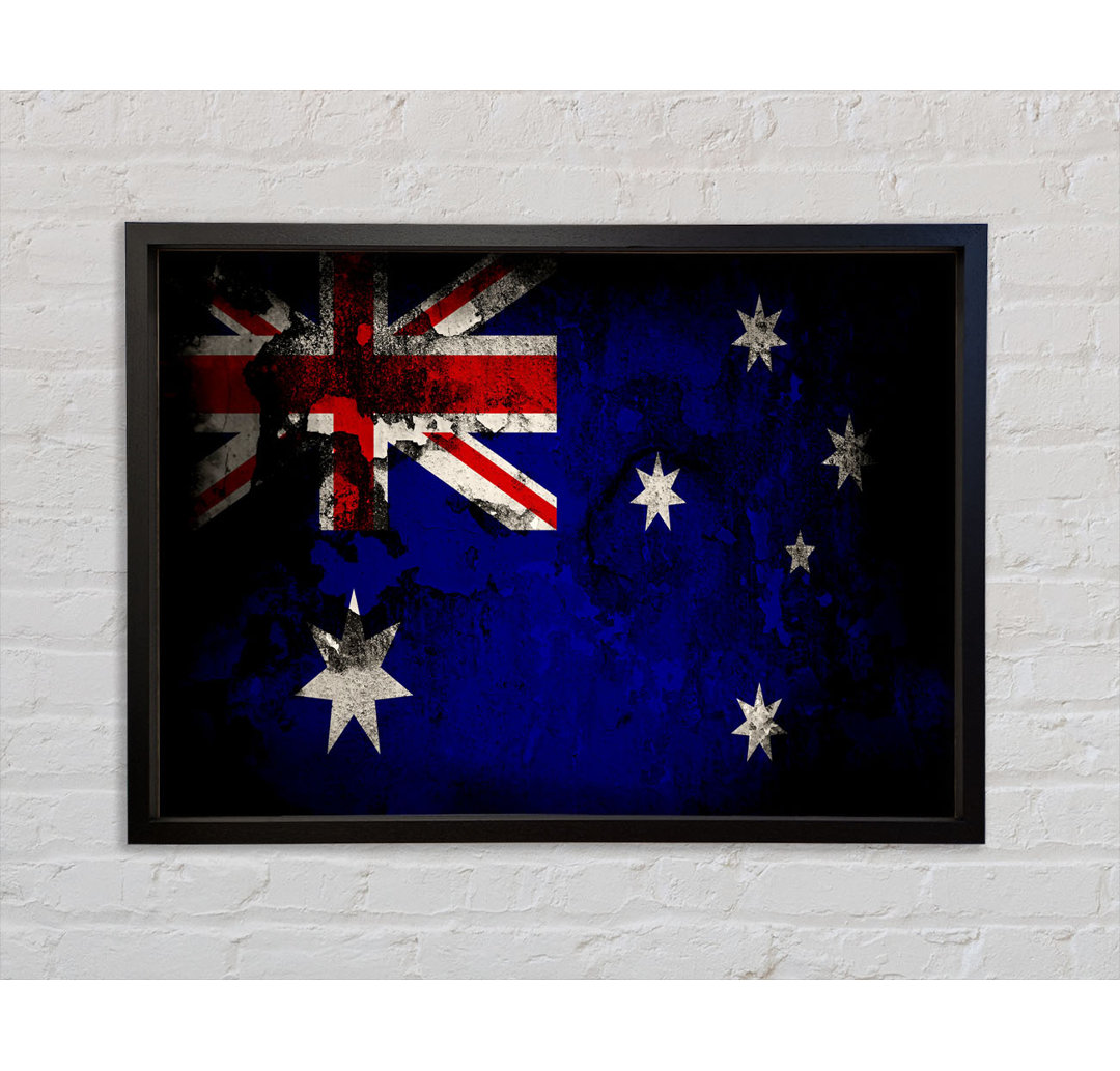 Australische Flagge Grunge - Druck