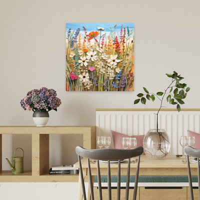 Contemporary Bright Blooms With Wildflowers Meadow Flowers Art