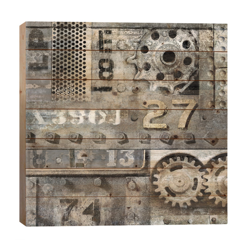 «Industrial II» par Dylan Matthews - Peinture sur bois sans cadre