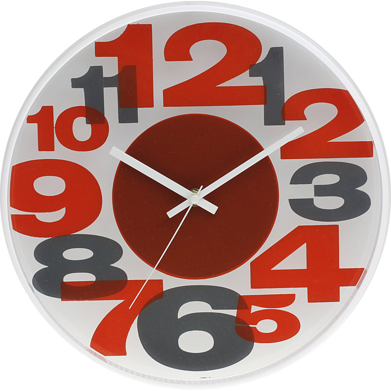 Kerr Wall Clock, Orange / Grey