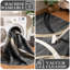 Tapis noir lavable à la machine Modern Wave Curve-1679071815