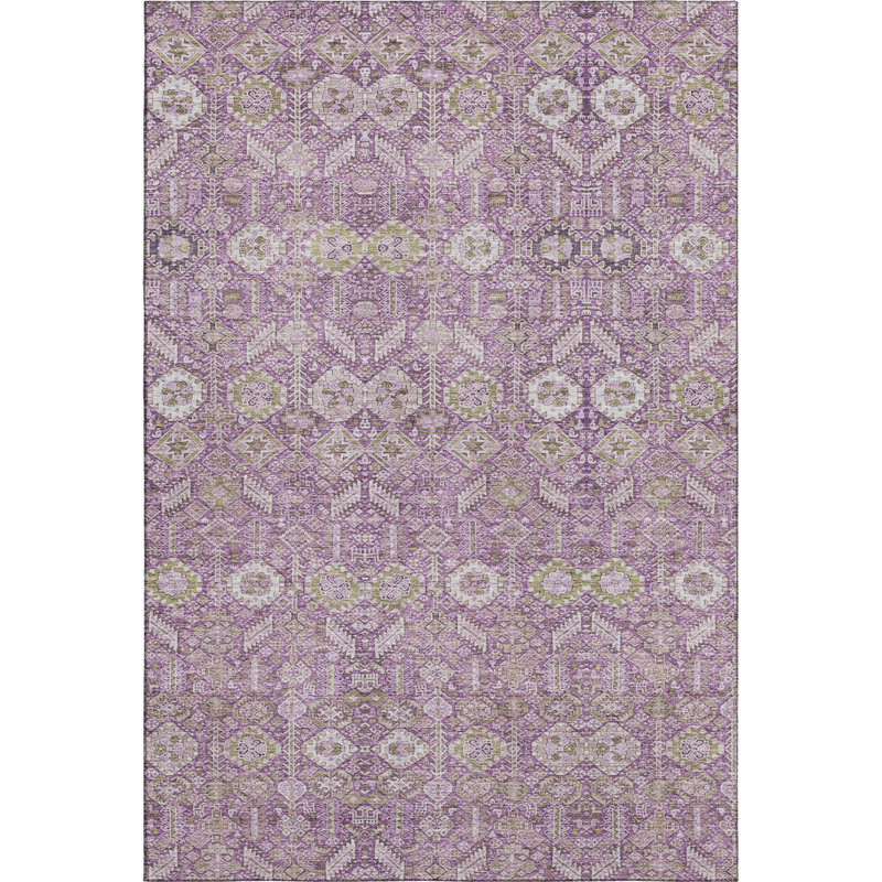 Premium Machine Washable Cerrito AMF574 Lavender Rug, Rectangle 2'6" x 3'10"