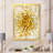 'Glam Yellow Explosion Blocks' - Picture Frame Print on Canvas-48300848-48300847