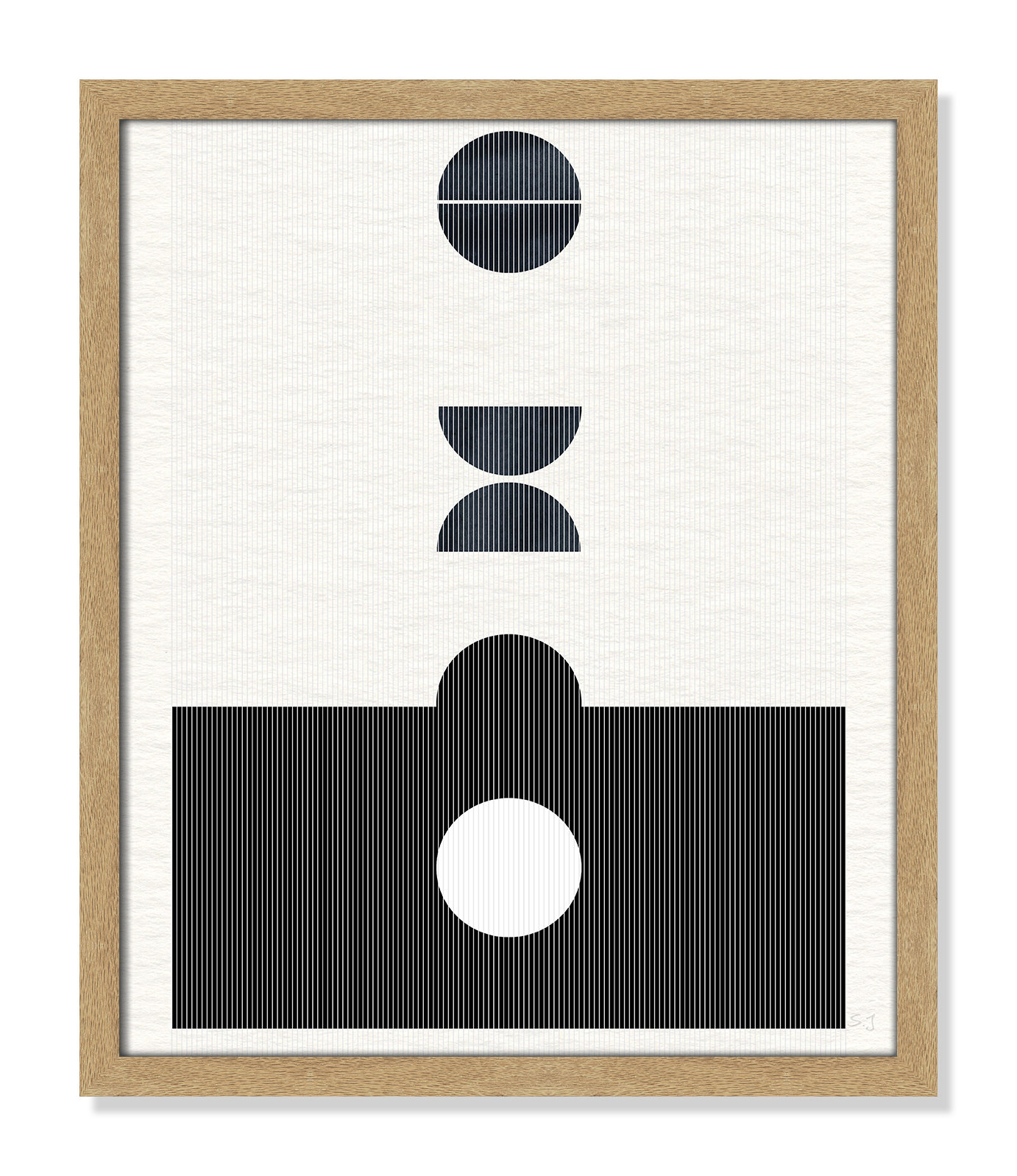 Eclipse I Print by Susan Jill, 19" H x 16" W x 0.75" D, Natural Framed