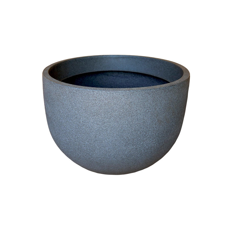 Ebern Designs - Jardinière ronde rustique 9 'H, H 16,5 po x l 22,4 po x P 22,4 po