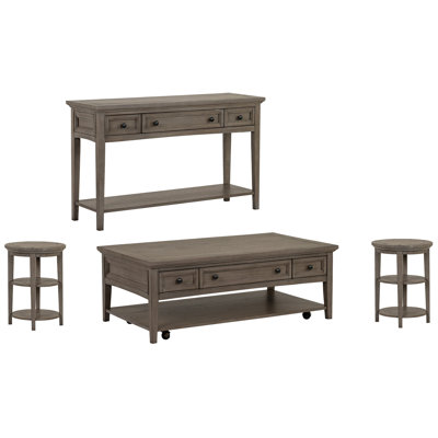 Holton Rectangular Caster Cocktail Table With 2 Accent End Table And Sofa Table