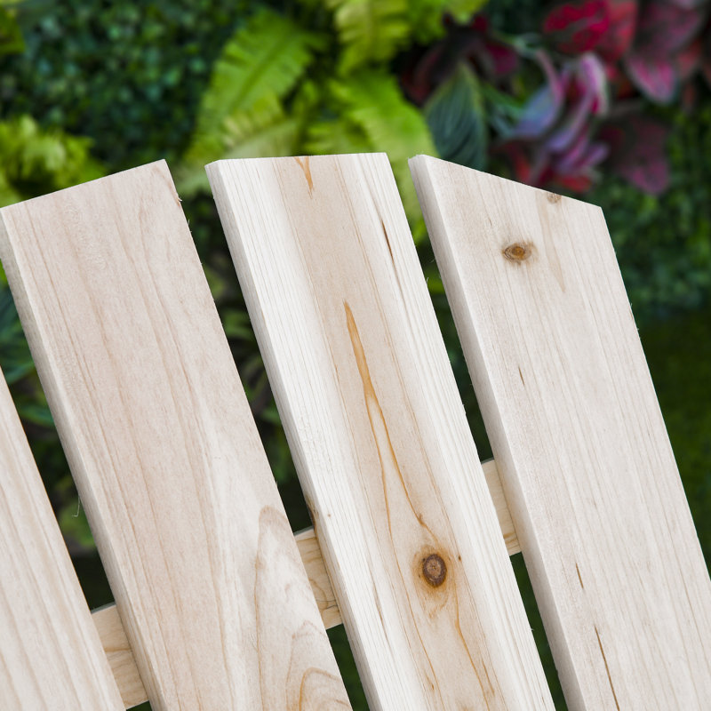 Chaise Adirondack en bois massif Navasota, Naturel