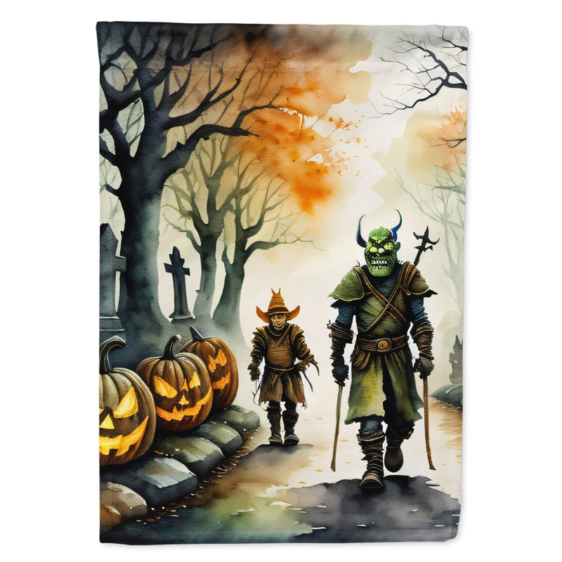 Double Sided 15.5'' H x 11.25'' W Polyester Halloween Garden Flag