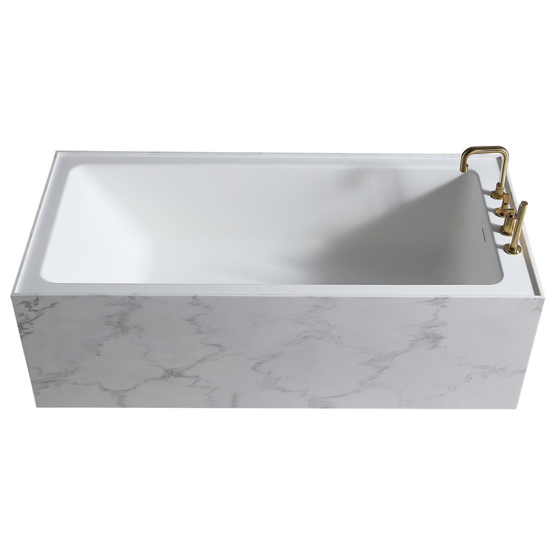 Baignoire de trempage autoportante 71 po. X 31,5 po. Avec robinet