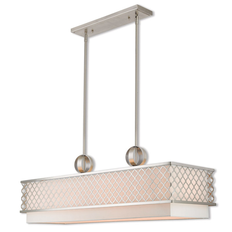 Lustre rectangulaire 6 lumières à abat-jour Nedlands