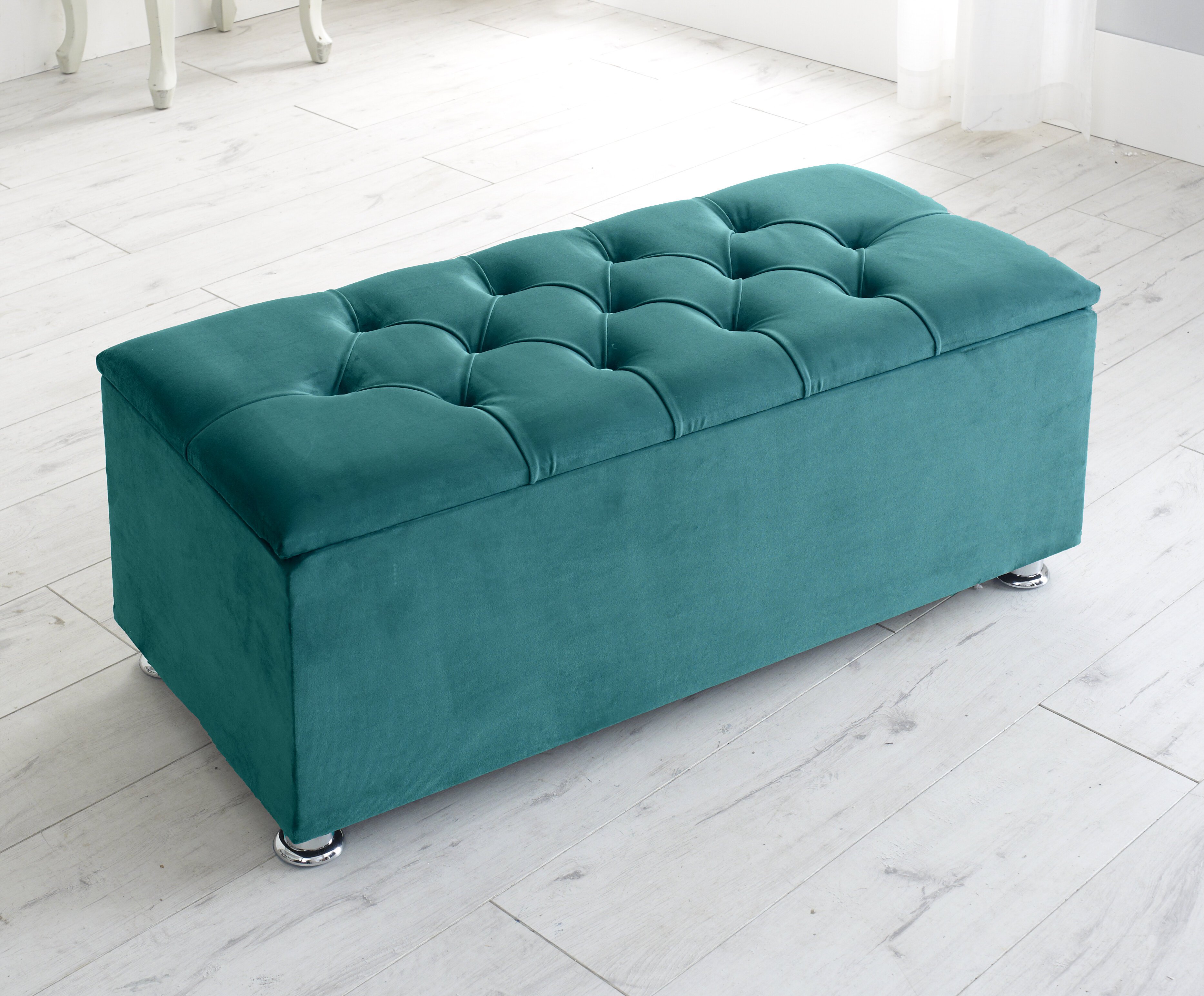 Upholstered ottoman deals rectangle