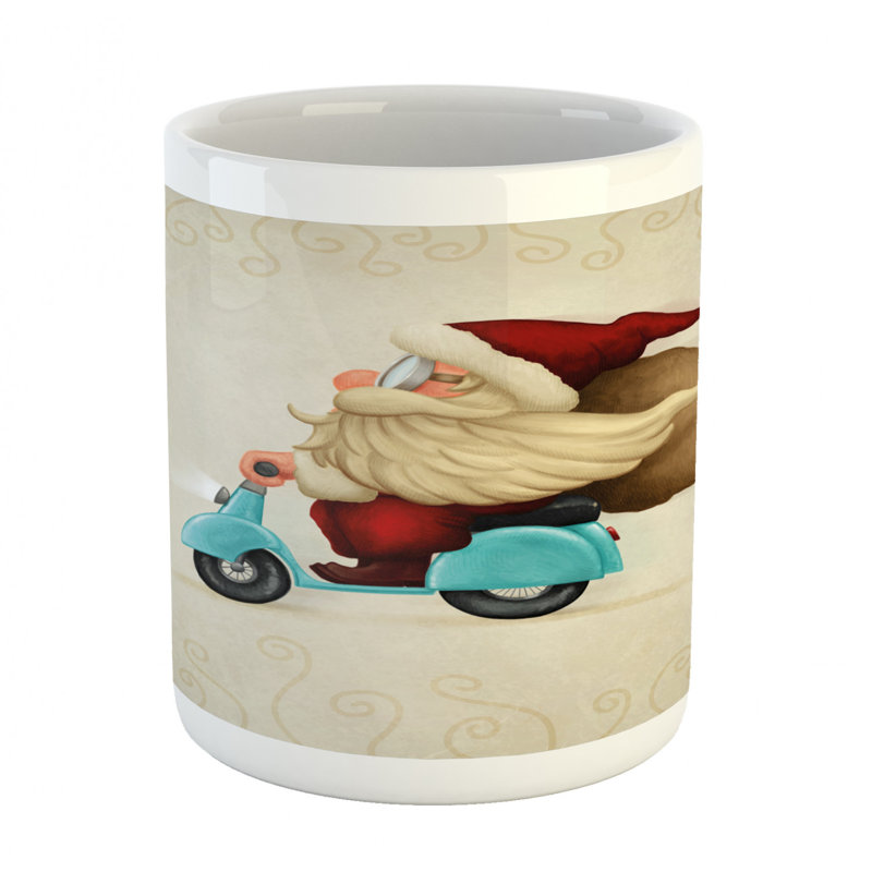 Grande tasse à café vieilles père noël