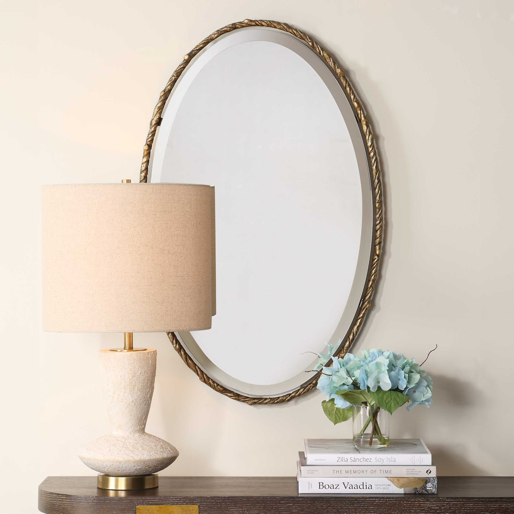  Twisted Branch Oval Mirror