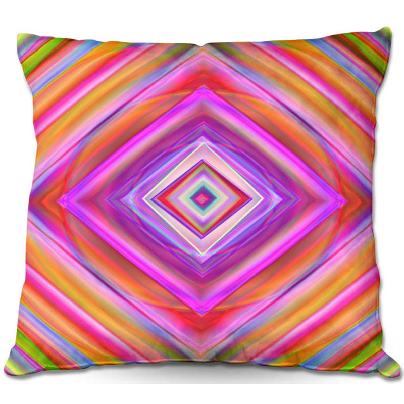 Coussin canapé géométrique harmonieux, 18 po x 18 po