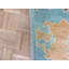 Tapis unique bleu / lavande / orange 8 pi 11 po x 11 pi 11 po