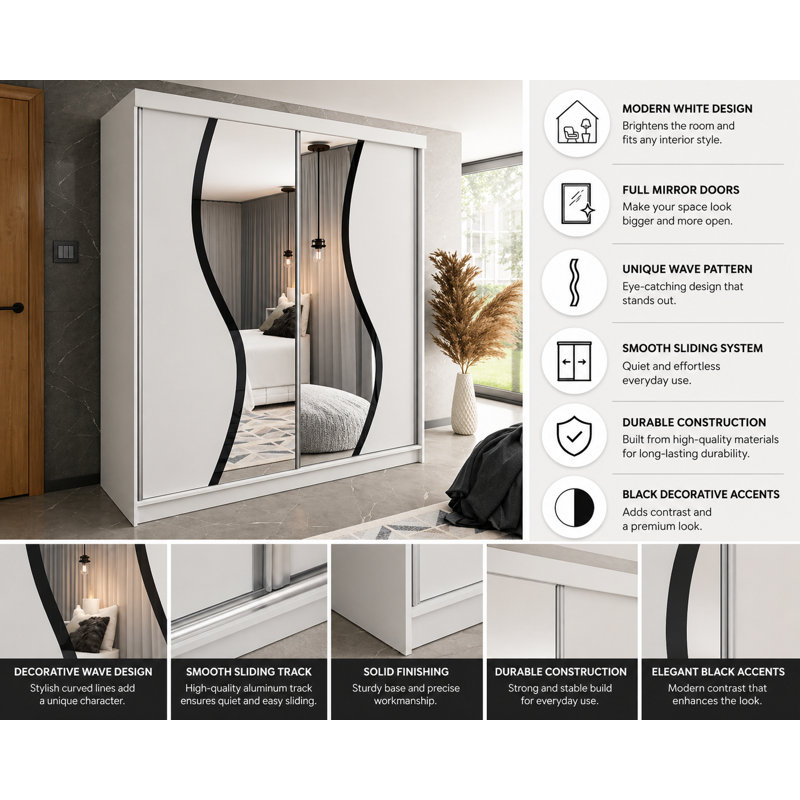 Bego Wardrobe, White/Black