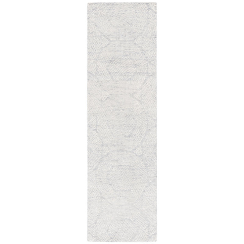 Metro Hand Tufted Wool Pile Geometric Rug, Runner 2'3" x 8'