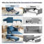 Fauteuil-lit convertible l 87 po 3-en-1, dossier réglable en longueur à 3 sections avec 2 coussins et sac de rangement-1029668281