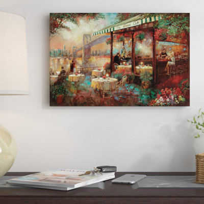 «The River Café» par Ruane Manning, reproduction d'art sur toile tendue