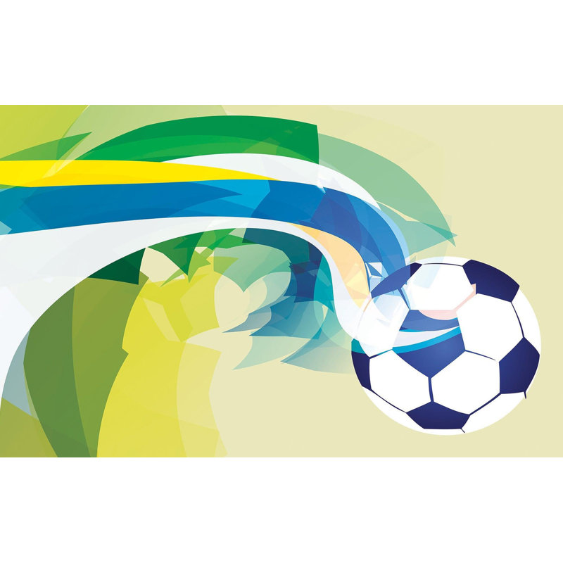 Papier peint mural Premium - soccer abstrait, L 96 po x l 120 po