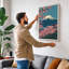Moonlit Cherry Blossom Japandi - Wrapped Canvas-1015702794-1015702797