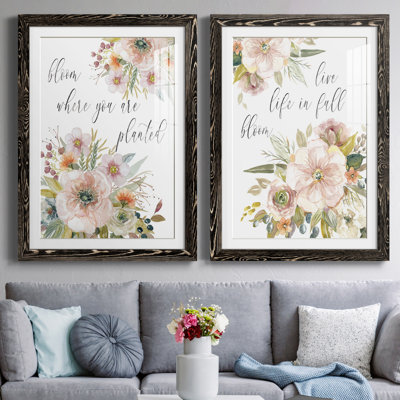 " Peach Bloom I " 2 - Pieces