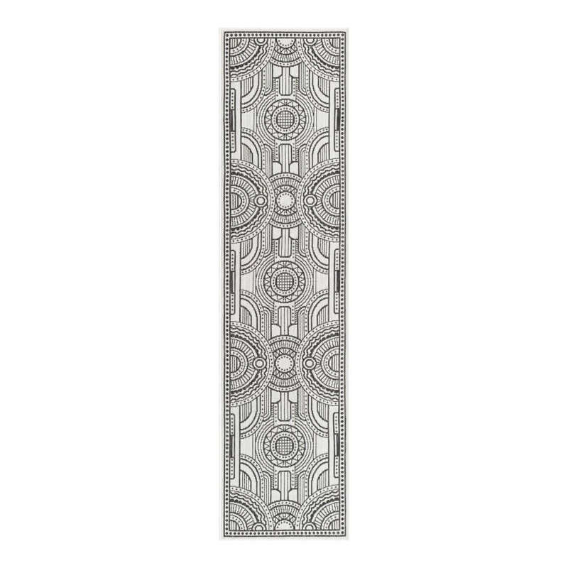 Geometric Indoor / Outdoor Rug, Runner 2' x 8'