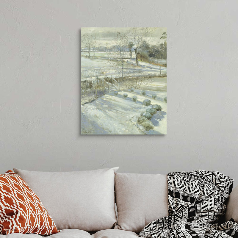 Lavande et le pont chinois par Timothy Easton - impression sur toile, H 30 po x l 24 po x P 1,25 po, Toile tendue
