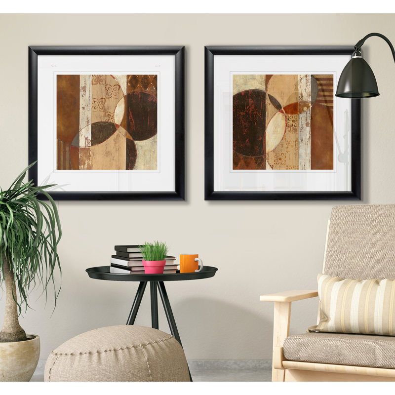 « kaléidoscope i », ensemble de 2 reproductions de peintures encadrées