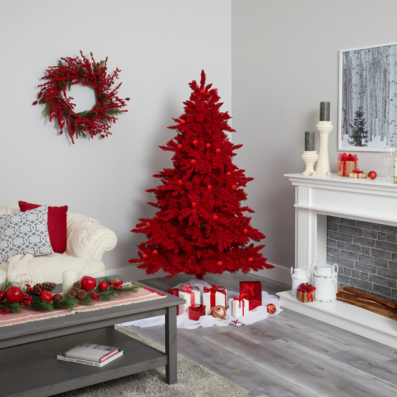 Lighted Artificial Christmas Tree, 6' H
