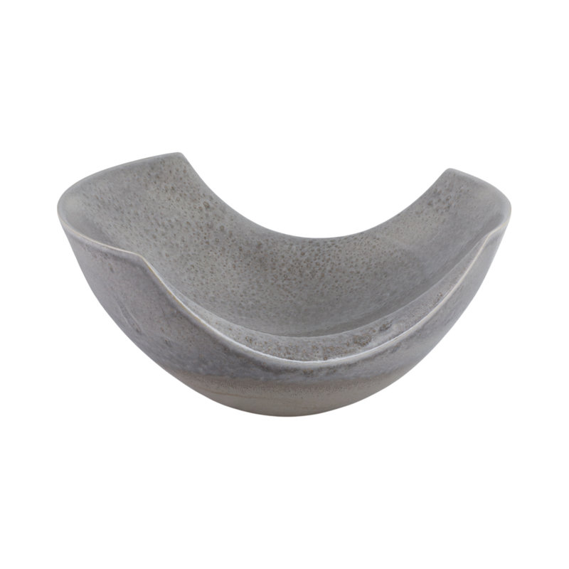 Pottery Decorative Bowl Earthenware Organic Sculptural Shape For Home Office Living Room Decor - 11" Multi-Colored