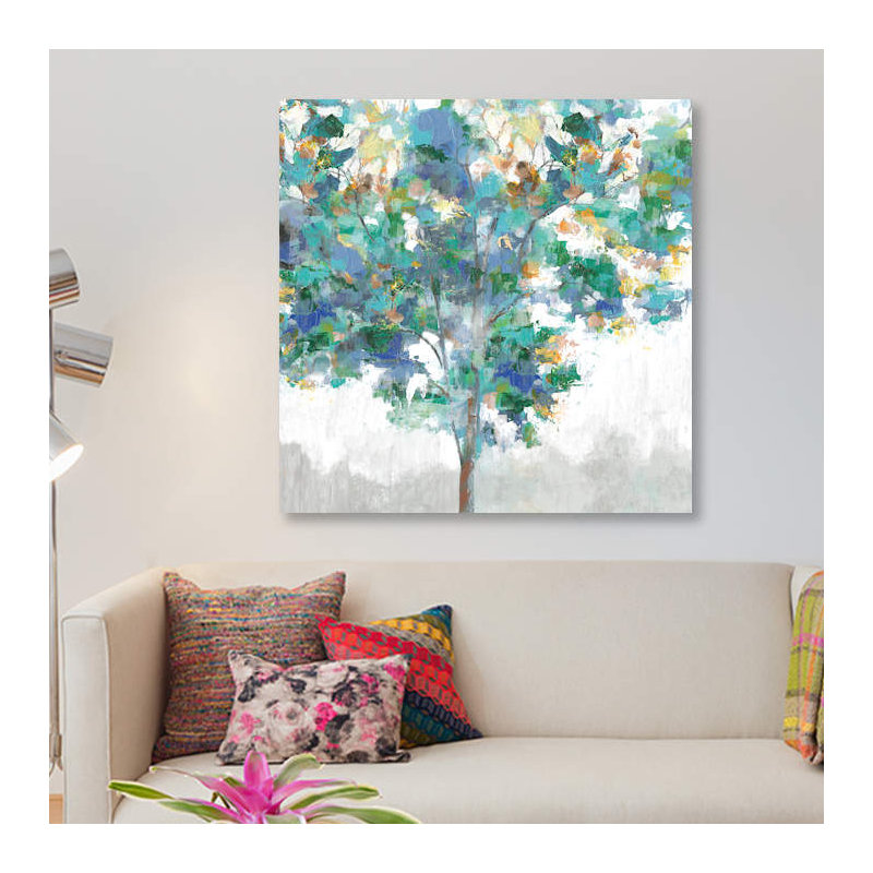 « escalade blue », impression sur toile, H 37 po x l 37 po x P 1,5 po